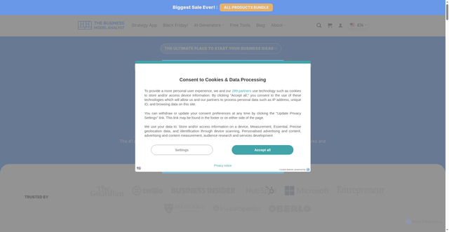 Security scan screenshot of https://businessmodelanalyst.com