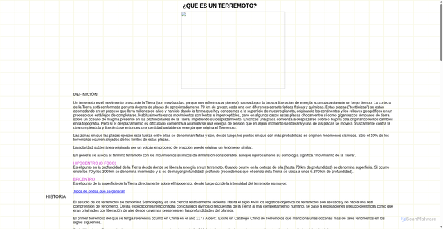 Security scan screenshot of https://www.udc.gal/dep/dtcon/estructuras/ETSAC/Investigacion/Terremotos/QUE_ES.htm