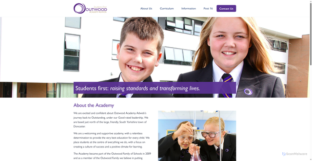 Security scan screenshot of https://www.adwick.outwood.com/