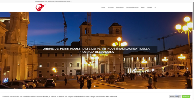 Security scan screenshot of https://www.peritiindustriali.laquila.it/