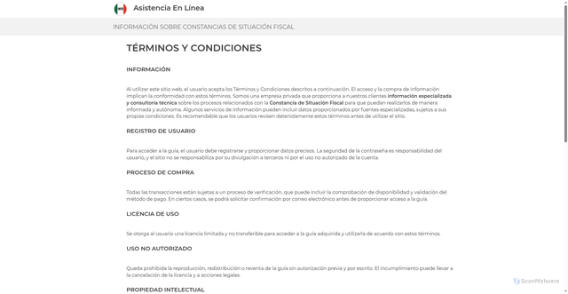 Security scan screenshot of https://wesolutionsonline.site/condiciones.html