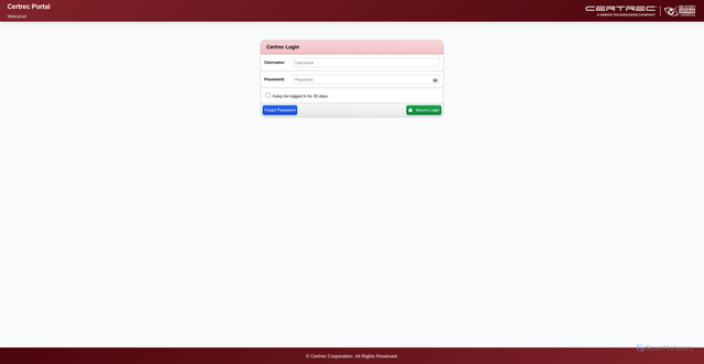 Security scan screenshot of https://olc.certrec.com