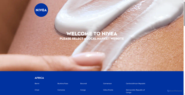 Security scan screenshot of https://nivea.com