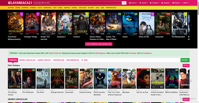 Security scan screenshot of https://lk21.de
