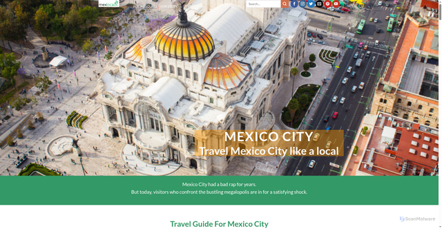 Security scan screenshot of https://mexlocal.com/mexico-city/