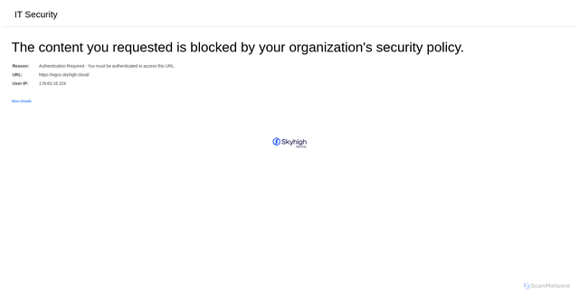 Security scan screenshot of https://wgcs.skyhigh.cloud