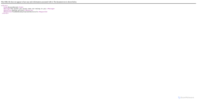 Security scan screenshot of https://meihua-service.ks3-cn-beijing.ksyuncs.com