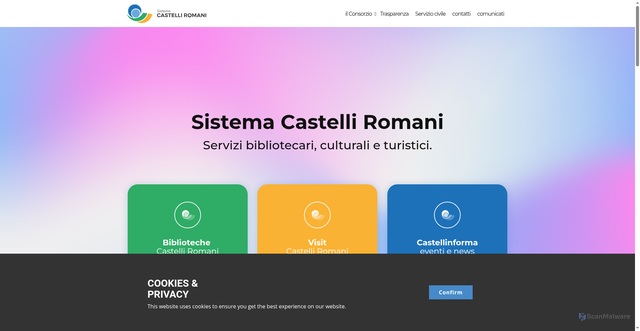 Security scan screenshot of https://www.sistemacastelliromani.it/