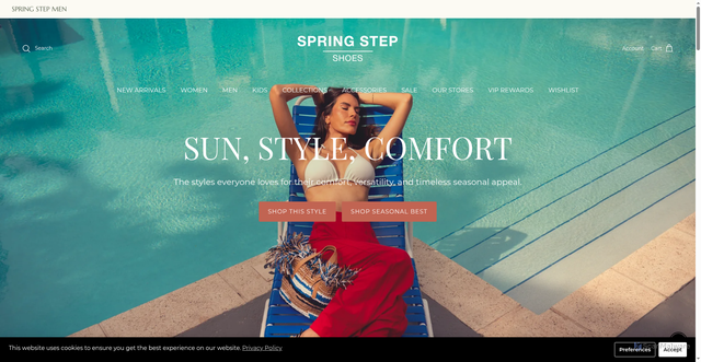 Security scan screenshot of https://www.springstepshoes.com/?srsltid=AfmBOorvSvYHOPJB3t68m3cCAepvuFoqxX9DkxJAaO94Fz9Y39-f7YS_