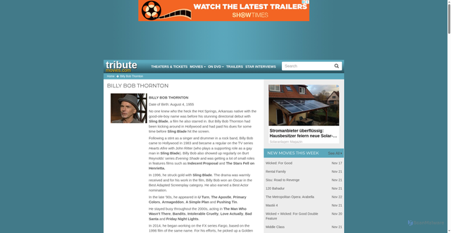 Security scan screenshot of https://www.tributemovies.com/people/Billy-Bob-Thornton/1058/