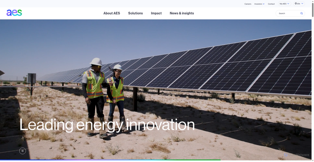 Security scan screenshot of https://aes.com