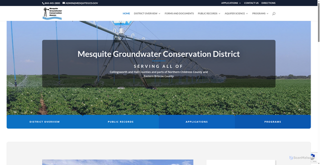 Security scan screenshot of https://mesquitegcd.gov/