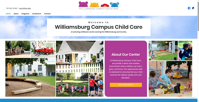 Security scan screenshot of https://www.williamsburgcampuschildcare.org/