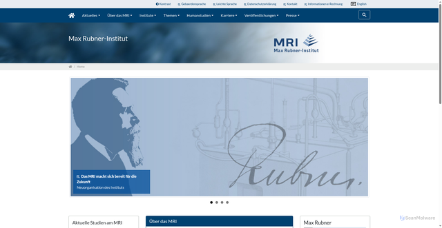 Security scan screenshot of https://www.mri.bund.de/de/home/