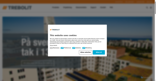 Security scan screenshot of https://trebolit.se