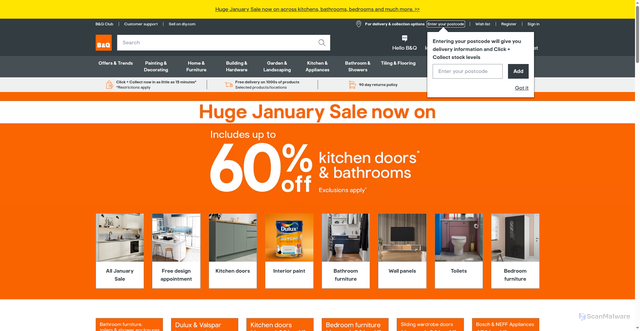 Security scan screenshot of https://diy.com