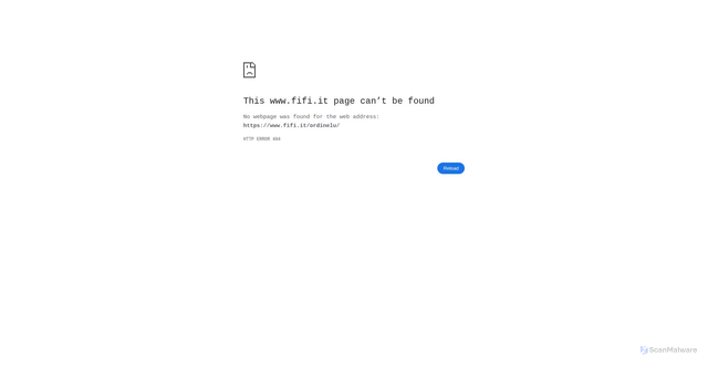 Security scan screenshot of https://www.fifi.it/ordinelu/