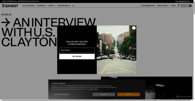 Security scan screenshot of https://banditrunning.com/blogs/the-b-mail/clayton-young?srsltid=AU7gw4V1xWg99sd80RZioTNIa5MYRdlI-nPzL1bzaENK4xLkNFUGWV1b