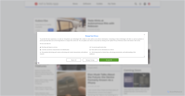 Security scan screenshot of https://www.notateslaapp.com/