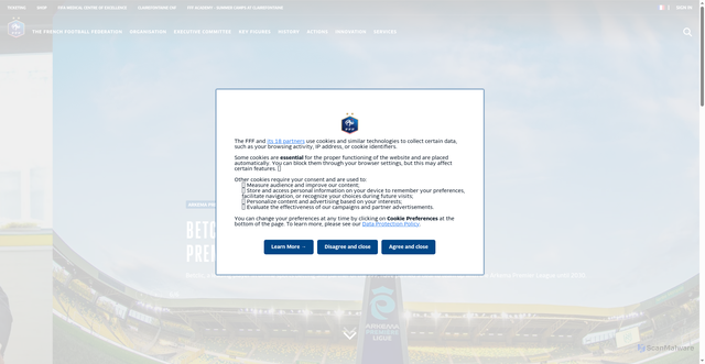 Security scan screenshot of https://uk.fff.fr/
