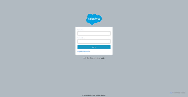 Security scan screenshot of https://autoclubgroup.my.site.com