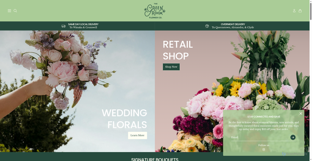 Security scan screenshot of https://thegreenroomflowerco.co.nz