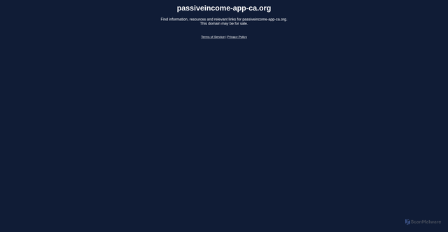 Security scan screenshot of https://passiveincome-app-ca.org/