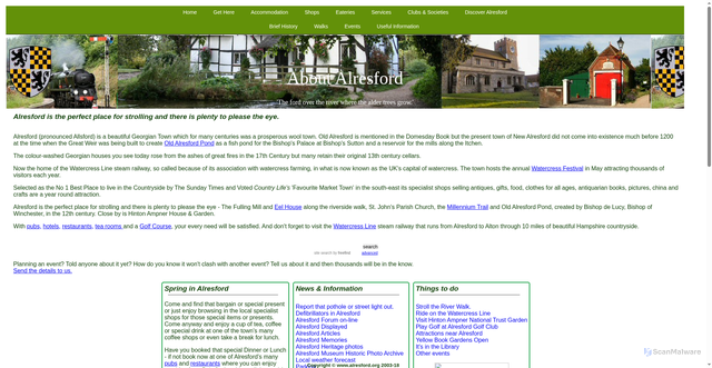 Security scan screenshot of http://alresford.org/