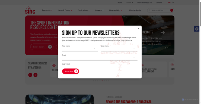 Security scan screenshot of https://sirc.ca/news/canadas-liendo-sets-world-record-to-open-toronto-world-cup/