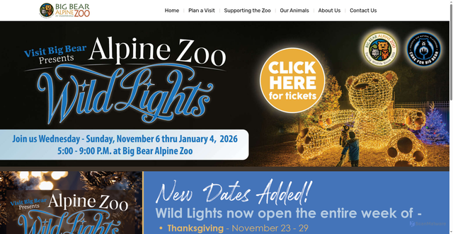 Security scan screenshot of https://bigbearzoo.org