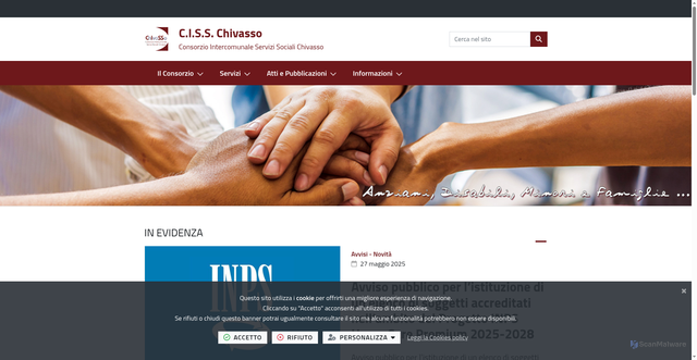 Security scan screenshot of https://www.ciss-chivasso.it/it-it/home
