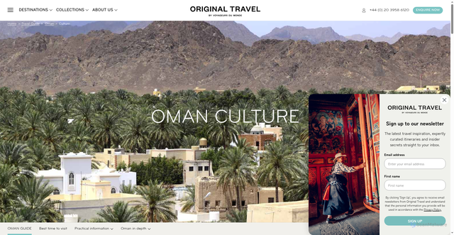 Security scan screenshot of https://www.originaltravel.co.uk/travel-guide/oman/culture