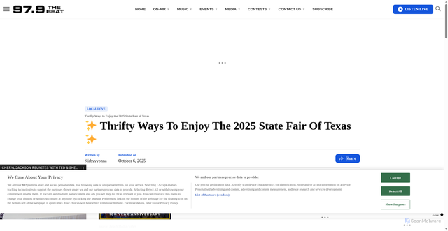 Security scan screenshot of https://thebeatdfw.com/4427997/your-dfw-budget-guide-to-the-2025-fair/