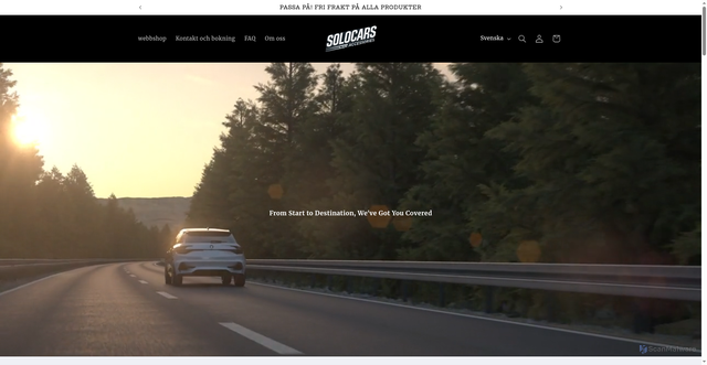 Security scan screenshot of https://solocars.se