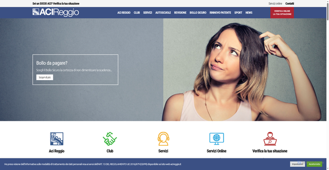 Security scan screenshot of https://acireggio.it/