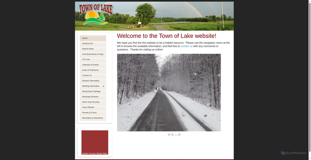 Security scan screenshot of https://townoflakewi.com/