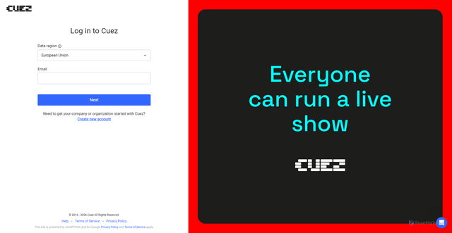 Security scan screenshot of https://app.cuez.live