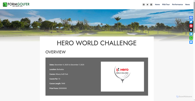 Security scan screenshot of https://www.formgolfer.com/hero-world-challenge/tournaments/hero-world-challenge/