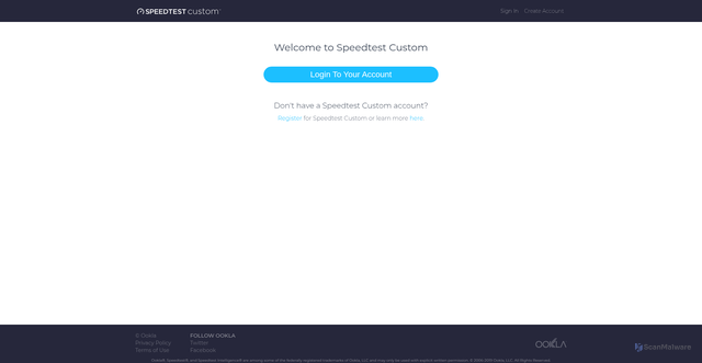 Security scan screenshot of https://www.speedtestcustom.com