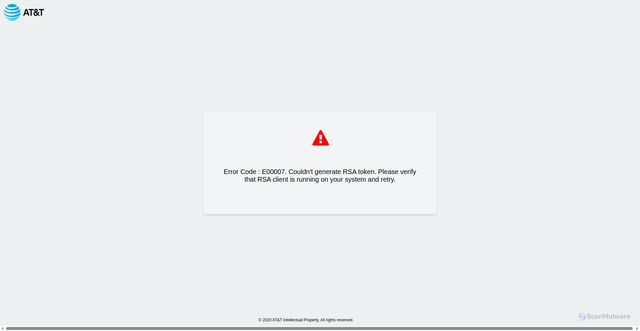 Security scan screenshot of https://dna-uat.az.cloud.att.com