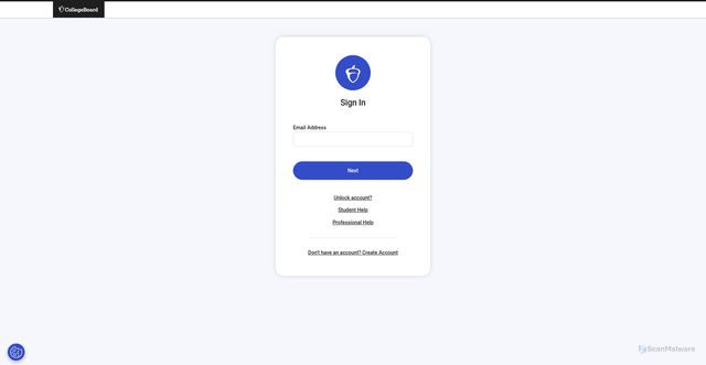 Security scan screenshot of https://account.collegeboard.org