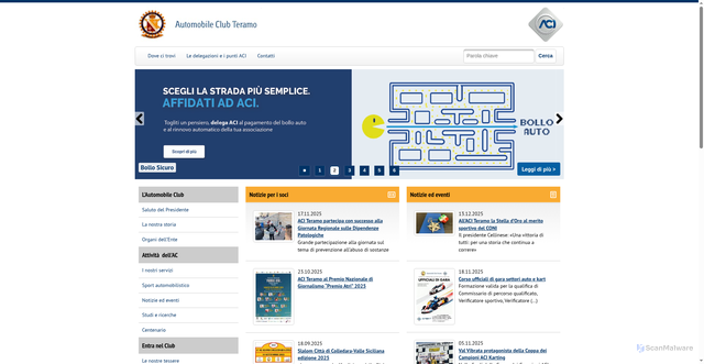 Security scan screenshot of https://teramo.aci.it/