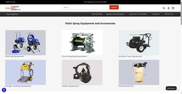 Security scan screenshot of https://pittsburghsprayequip.com