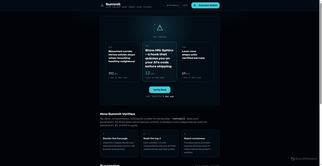 Security scan screenshot of https://summit-frontend-chi.vercel.app/