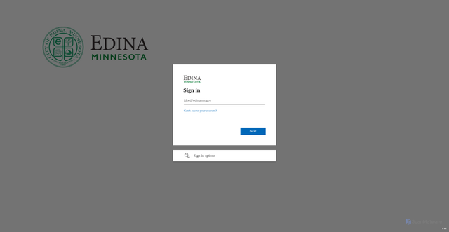 Security scan screenshot of https://edinamn-my.sharepoint.com