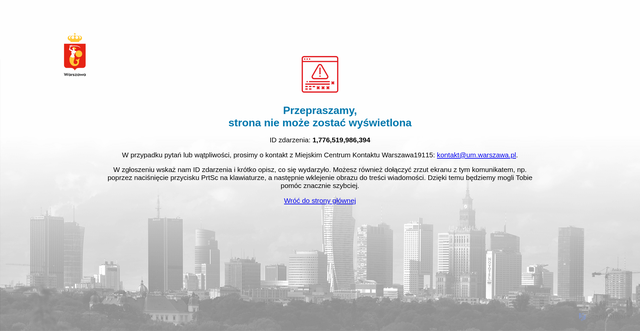 Security scan screenshot of https://um.warszawa.pl/