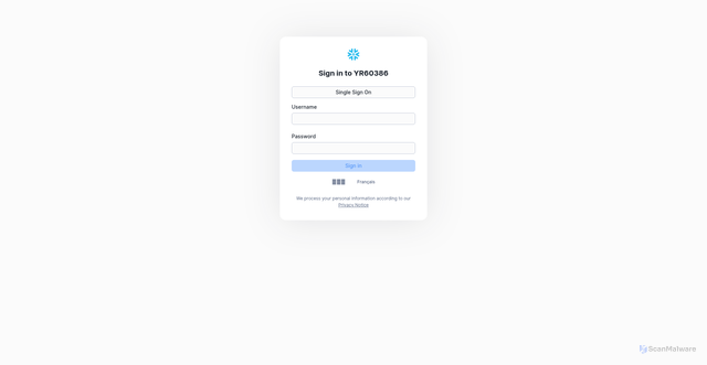 Security scan screenshot of https://yr60386.west-europe.azure.snowflakecomputing.com