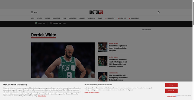 Security scan screenshot of https://www.boston.com/tag/derrick-white/