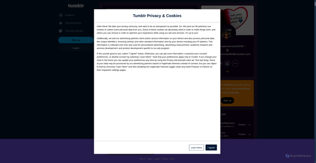 Security scan screenshot of https://www.tumblr.com/cheesecakemermaid1048/796870839254581248/you-seems-to-play-alot-of-visual-novelif-i-may