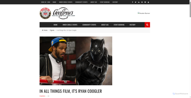 Security scan screenshot of https://geoffreyslive.com/figures/in-all-things-film-its-ryan-coogler/